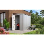 KOVINSKA VRTNA HIŠKA GLOBEL LEANTO 56 SREBRNA Š145 X G172 X V204 CM - slika 13